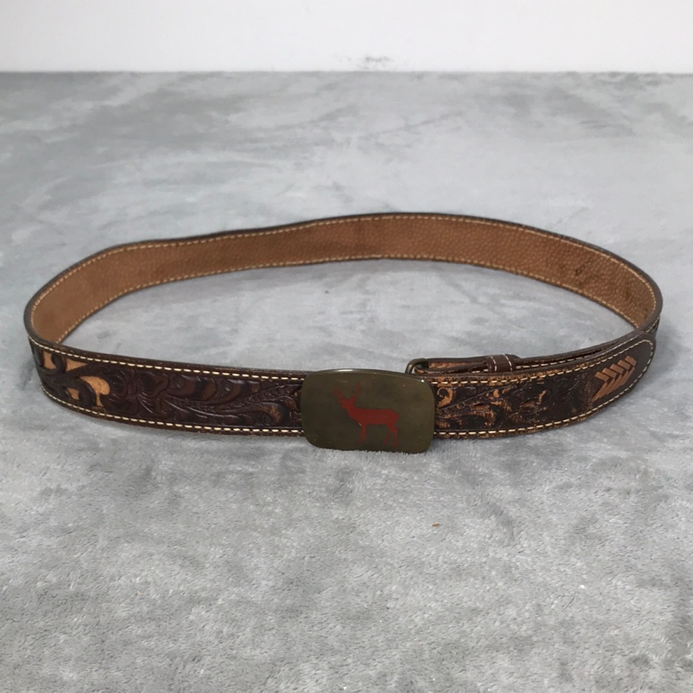 BRAZOS JOE Vintage Hand Crafted Western Leather Champion Series 46161 Size 42